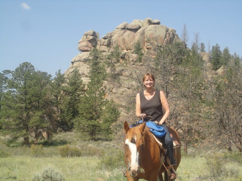Liz, being mega cool riding lil a bonefide homesteader!