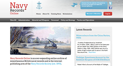 The Navy Records Online site