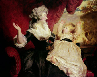 Georgiana with her daughter, Lady Georgiana Cavendish.